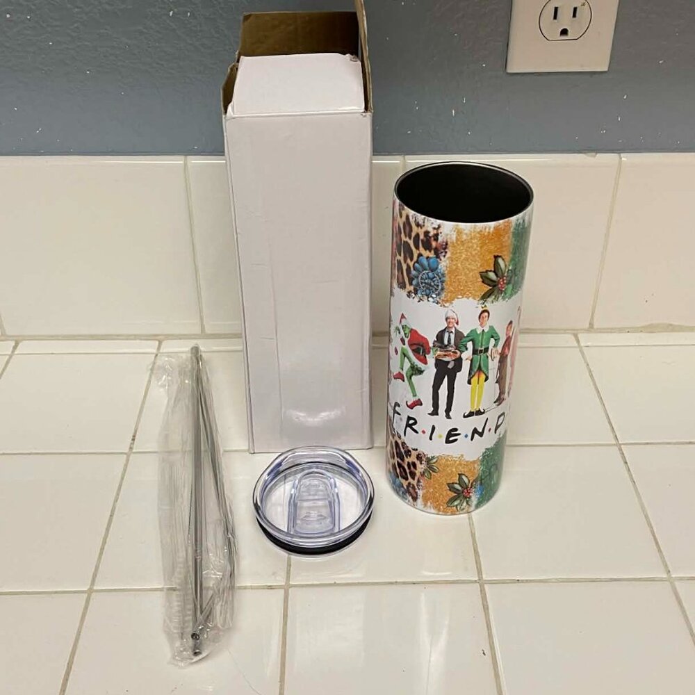stainless steel tumbler Christmas characters